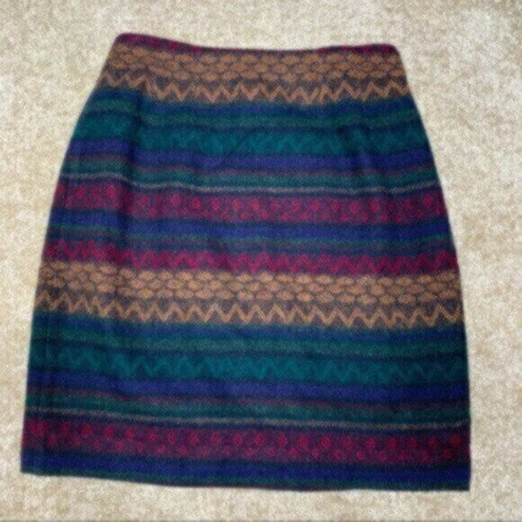 Issac Hazan 80s Vintage High Waisted Tribal Wrap Skirt - Picture 9 of 14